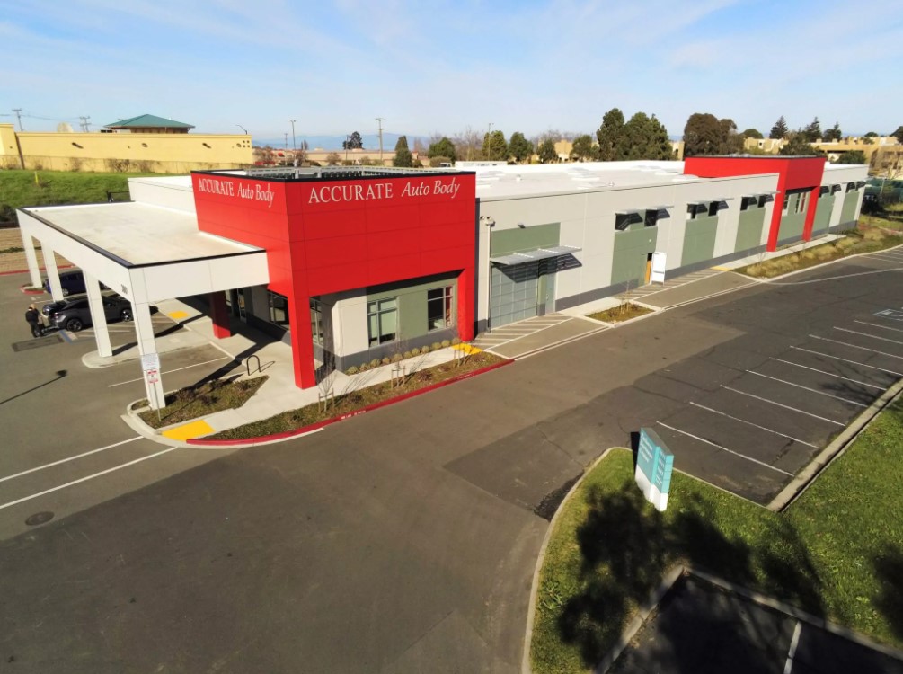 Exterior of a freshly painted commercial building in Vallejo, CA